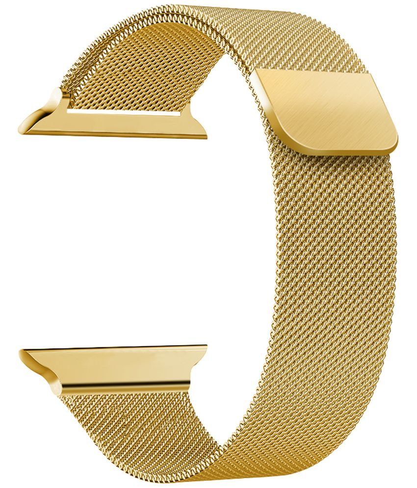     			ACM Watch Strap Slide Magnetic Loop compatible with Gizmore Gizfit Star Smartwatch Luxury Metal Chain Band Champagne Gold