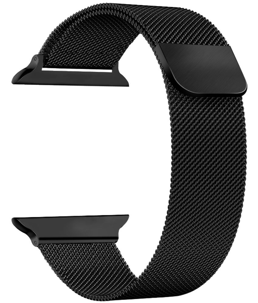     			ACM Watch Strap Slide Magnetic Loop compatible with Crossbeats Ignite S3 Max Smartwatch Luxury Metal Chain Band Black