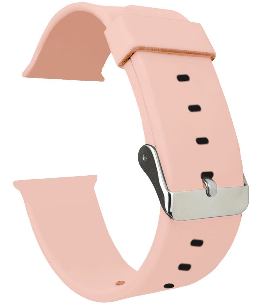     			ACM Watch Strap Slide Silicone Belt compatible with Fire-Boltt Ring 1 Bsw005 Smartwatch Classic Casual Band Creame Pink