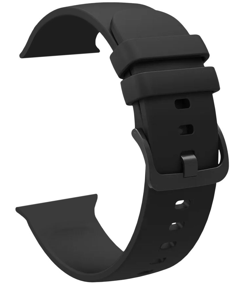     			ACM Watch Strap Slide Silicone Belt compatible with Gizmore Gizfit Cloud Smartwatch Color Hook Band Black