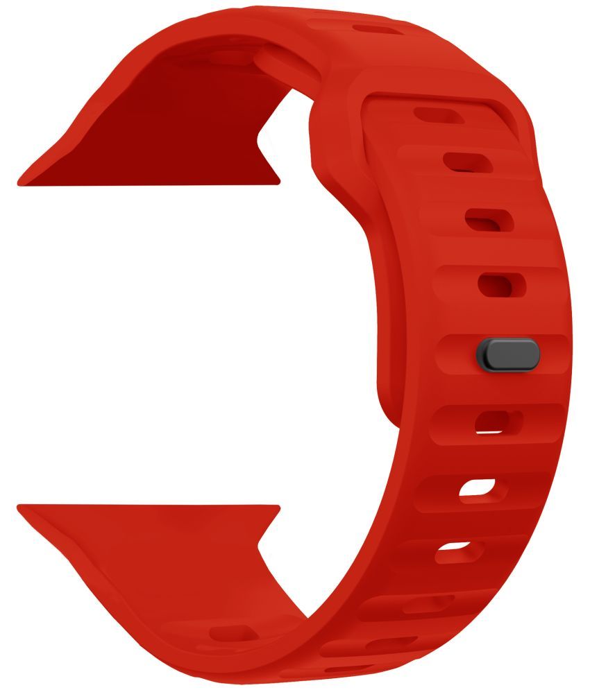     			ACM Watch Strap Slide Sports Silicone Belt compatible with Intex Fitrist Max Inr7 Smartwatch Breatheable Band Red