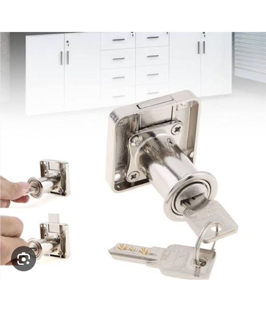     			Adison drawer lock pack of 2 with 2 extra keys stainless steel  and with all accessories like screws plate