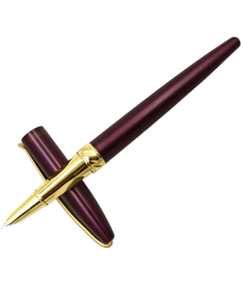     			Dikawen Maroon Extra Fine Line Fountain Pen ( Pack of 1 )