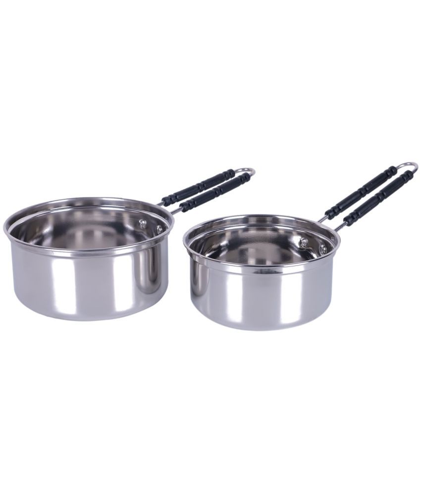     			HomePro Non Coated Stainless Steel Sauce Pan Induction Bottom without Lid mm Thickness 16 cm Diameter 1.25 Ltr