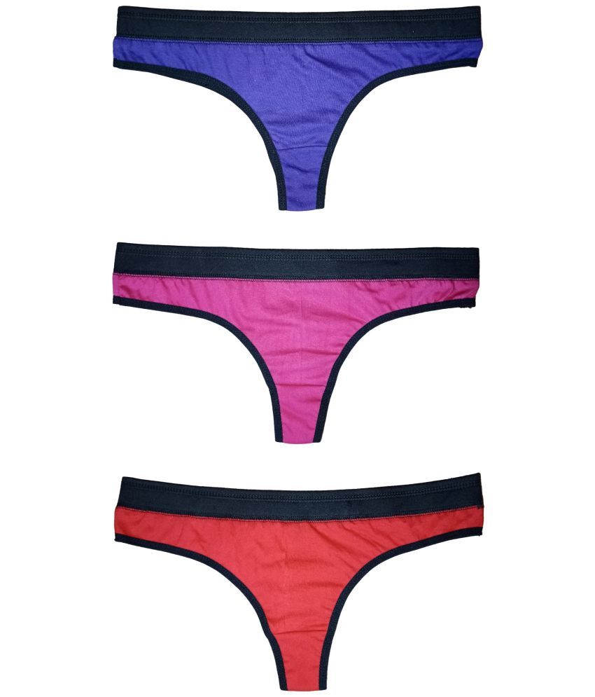     			Louis Craft Pack of 3 Cotton Lycra Bikini For Women ( Multicolor1 )