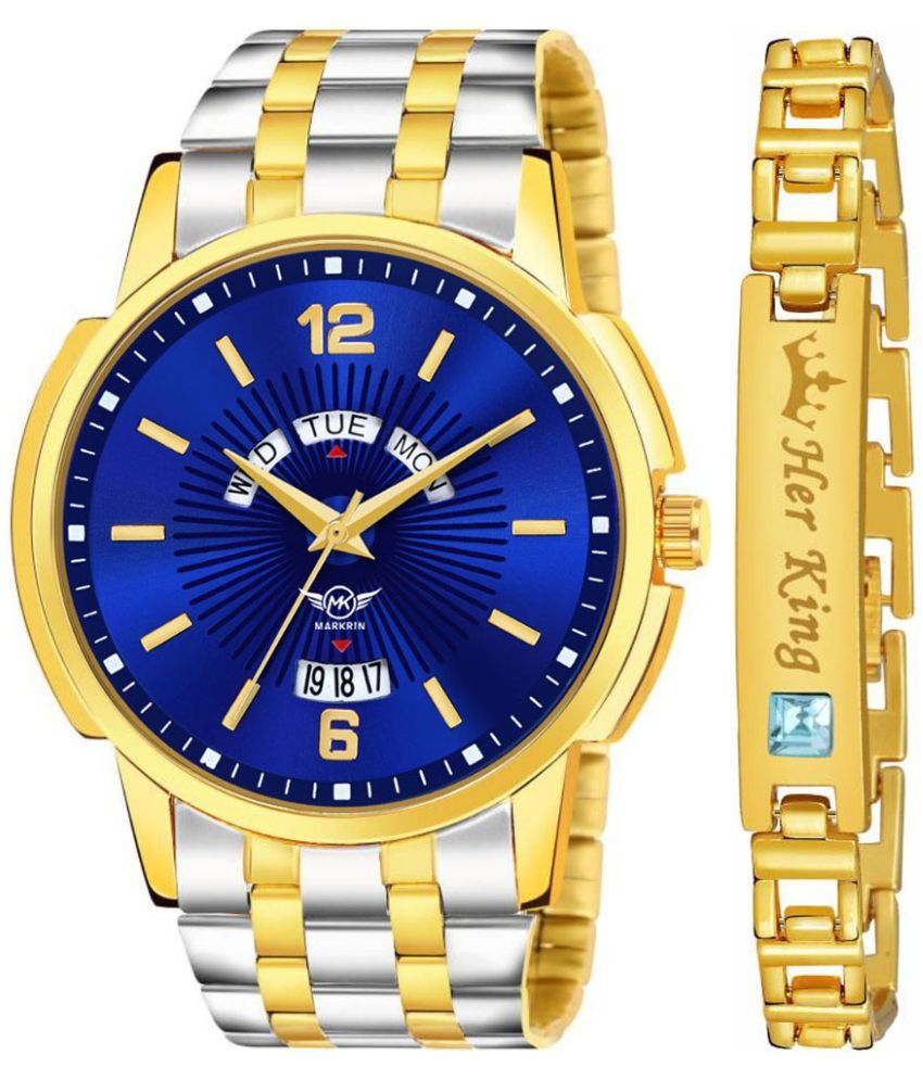     			MARKRIN Gold Stainless Steel Analog Men's Watch