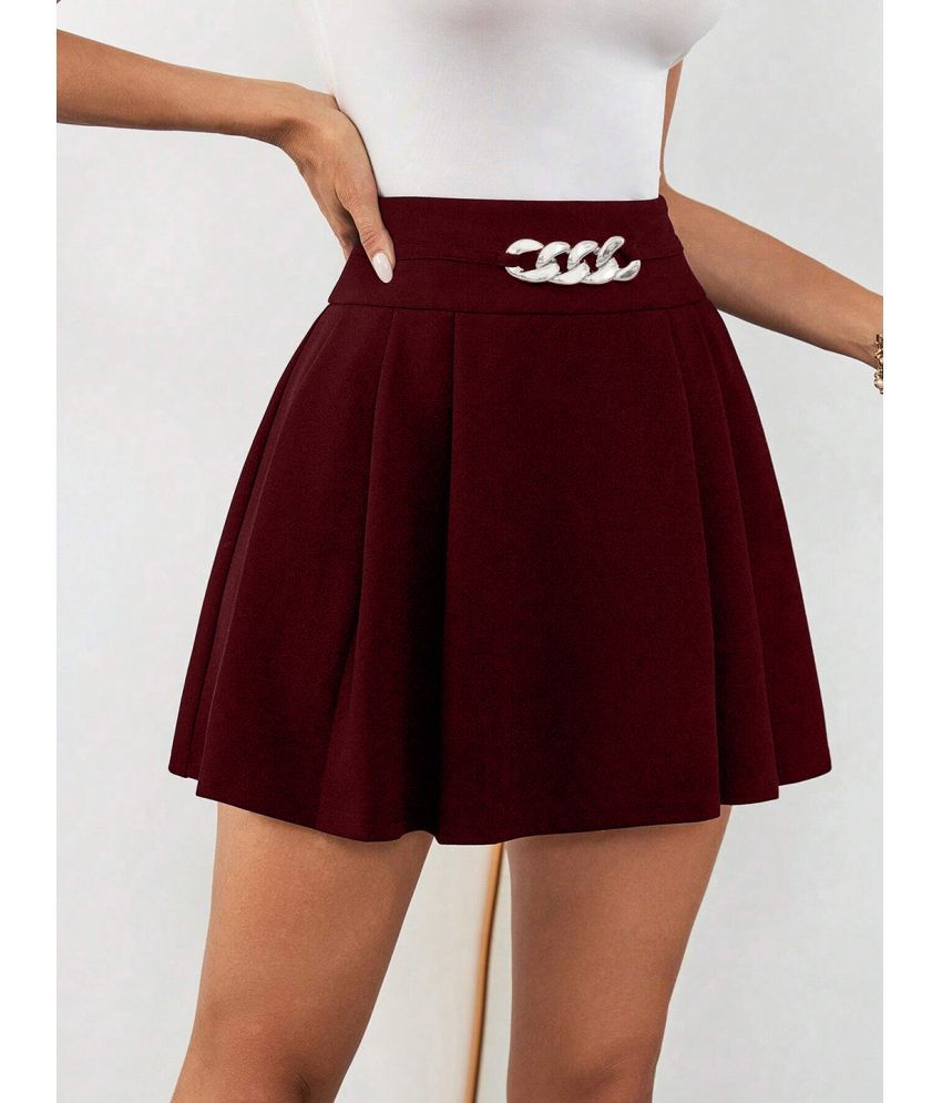     			Addyvero Maroon Polyester Women's Flared Skirt ( Pack of 1 )