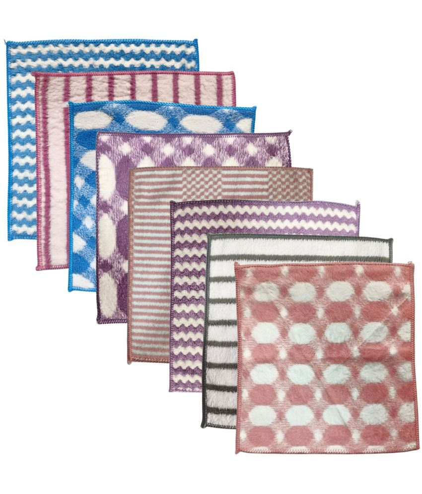     			Baby Soft Towel Handkerchief and Rumal, Super for Kids and Newborn Baby (Colour & Print May Vary) (25 x 25 CM) Pack of 8