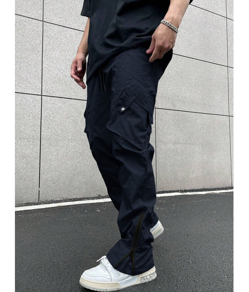     			Eyebogler Navy Blue Cotton Blend Men's Trackpants ( Pack of 1 )