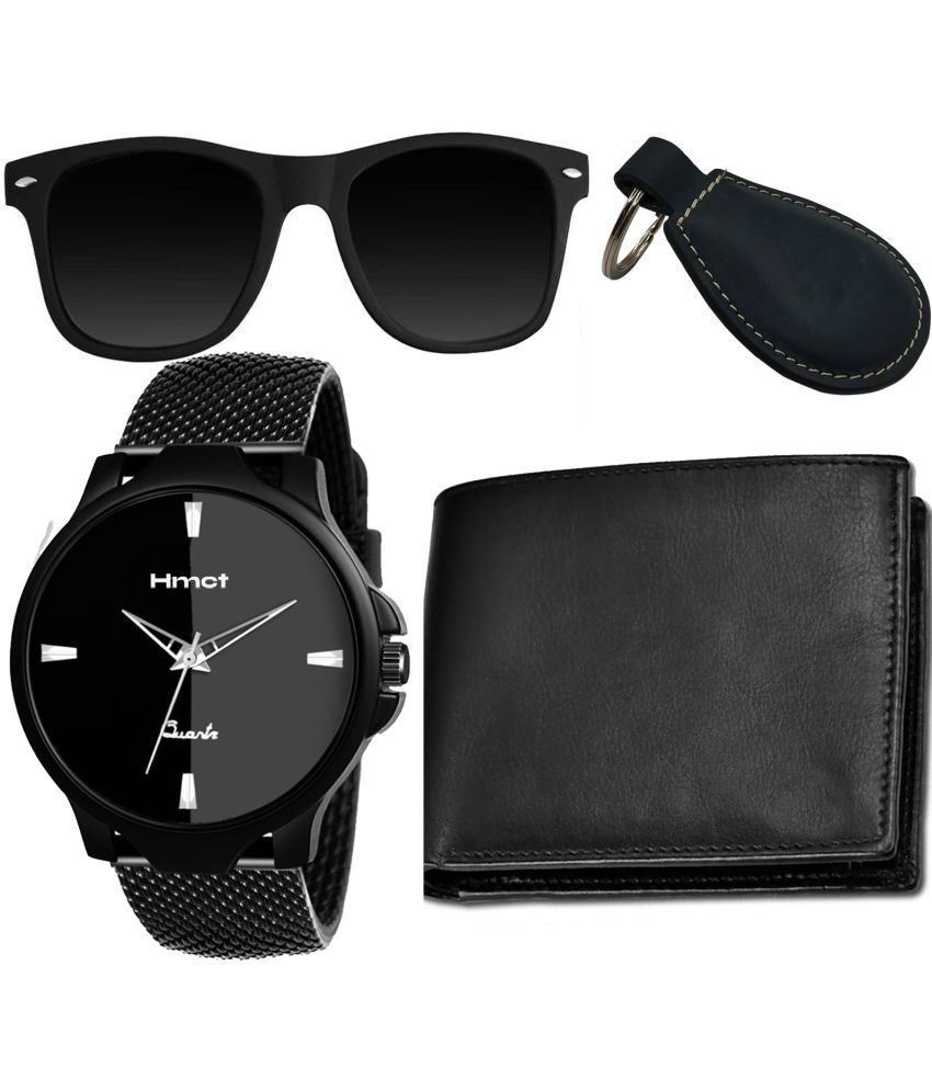     			HMCT Black Silicon Analog Men's Watch