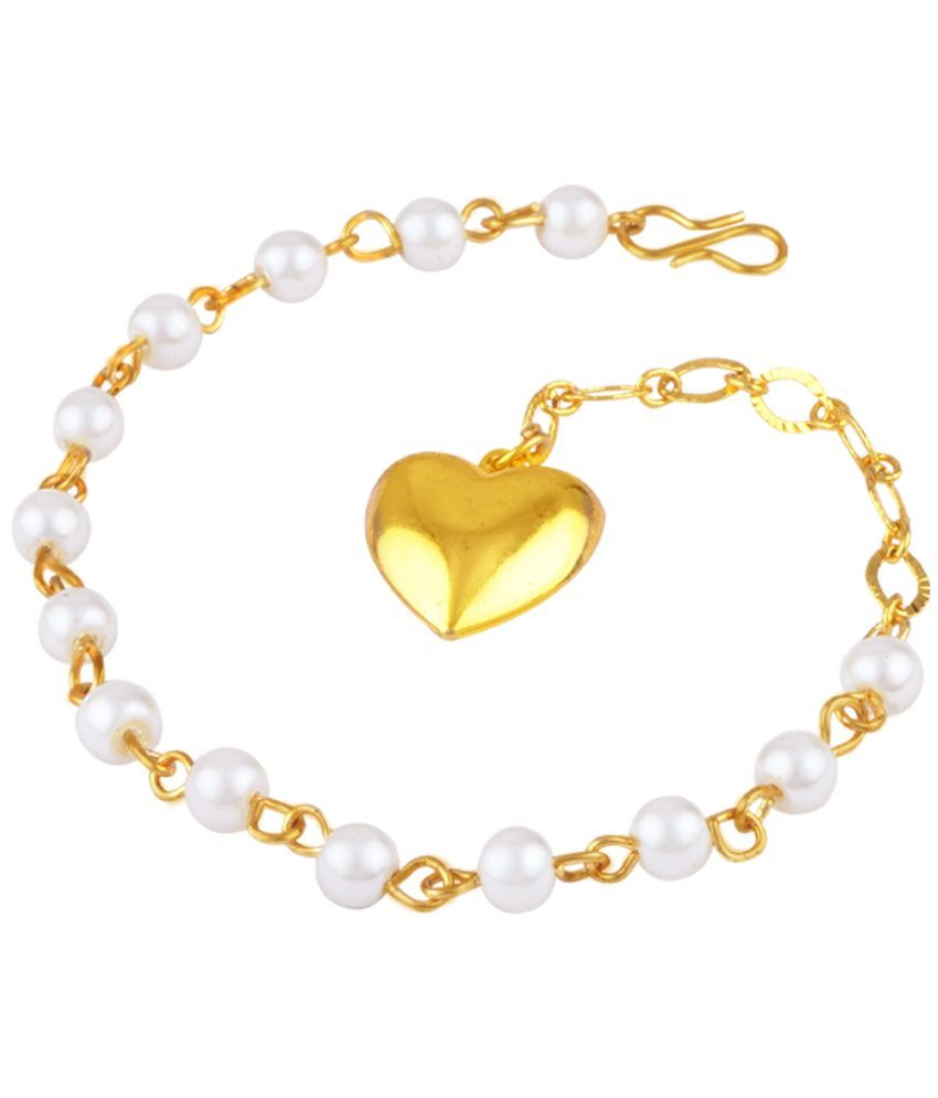     			JFL - Jewellery For Less Gold Bracelet ( Pack of 1 )