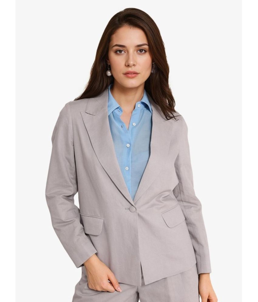     			MAYKR - Cotton Blend Grey Blazers Pack of 1