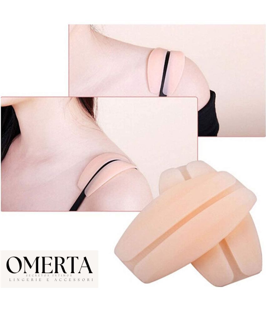     			Omerta Best Quality Cheapest Lingerie Accessories Non Slip Skin Friendly Silicone Shoulder Cushion Bra Strap Holder - 3 Pair - Skin