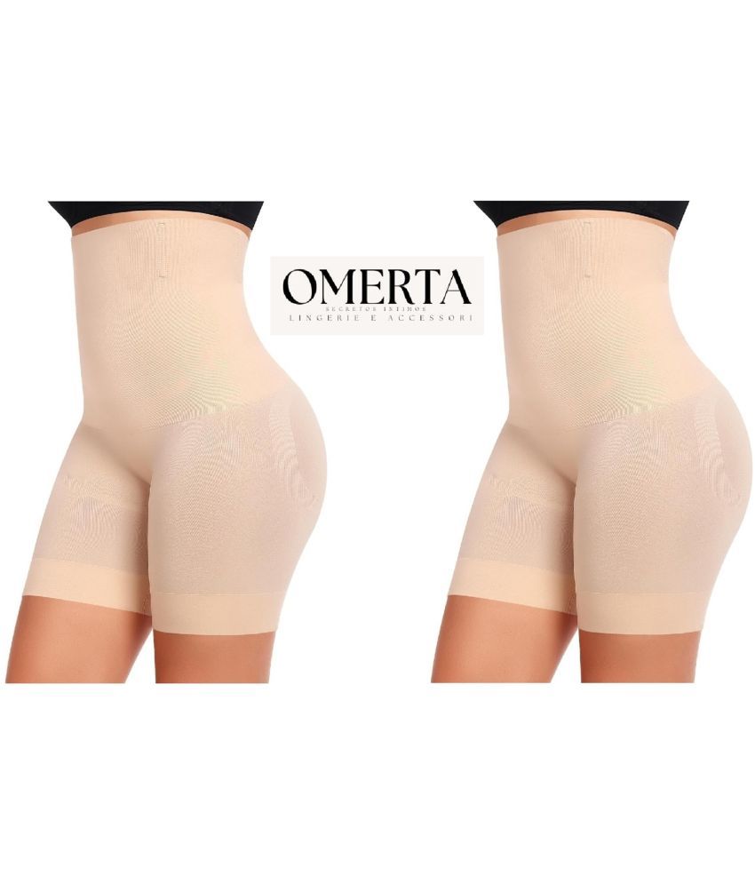     			Omerta Best Quality Shapewear Shorts Tummy Control Shapewear Invisible Shaping Shorts High Waisted Body Shaper Shorts Under Dress (Fits Waist : 30 to 39 Inch) - 2 Skin