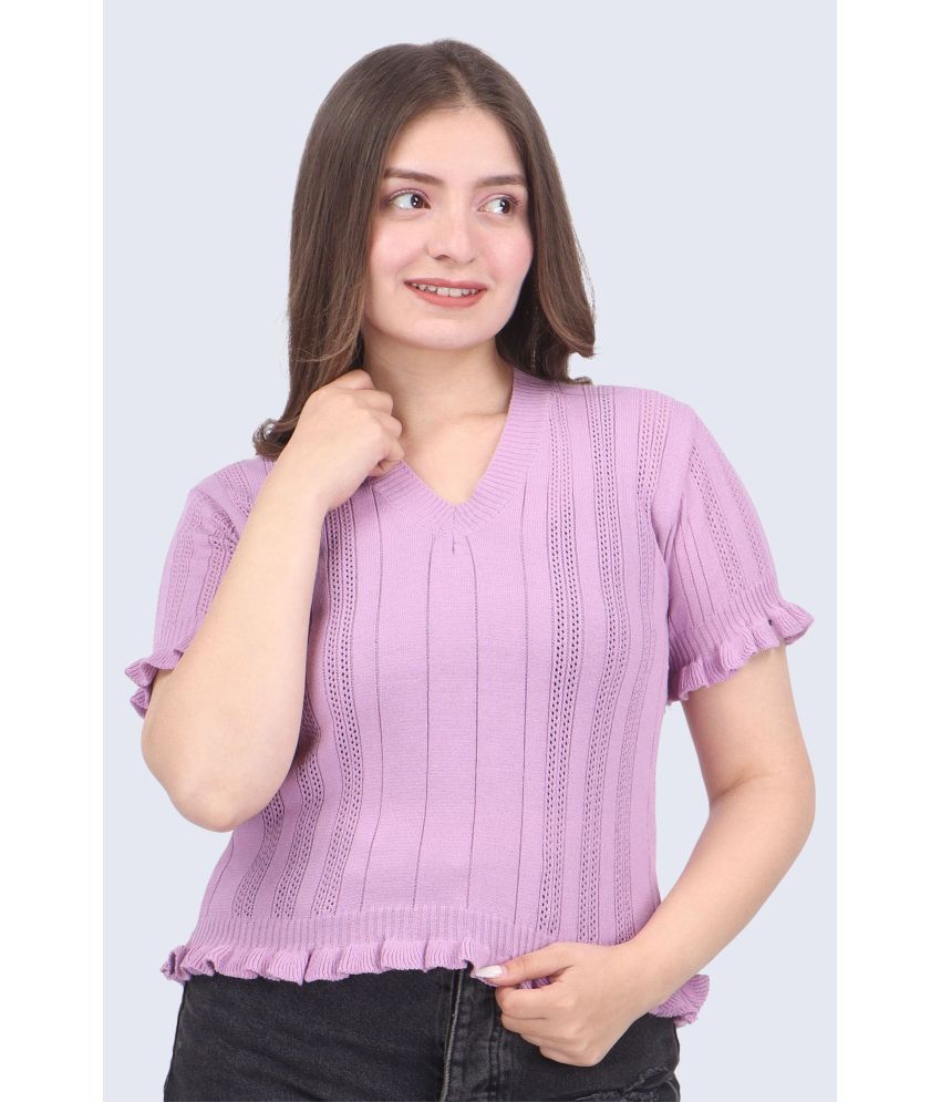     			FEVERFEW Lavendar Cotton Women's Regular Top ( Pack of 1 )