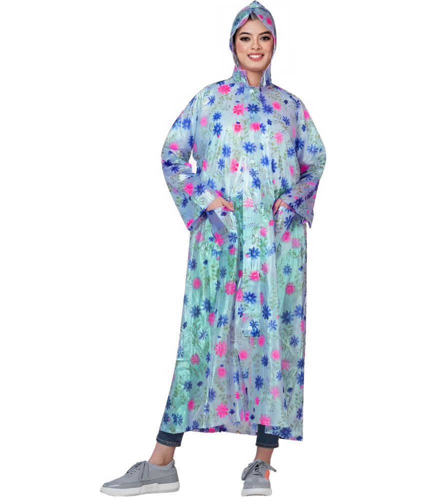     			Reoutlook PVC Long Raincoat - Blue