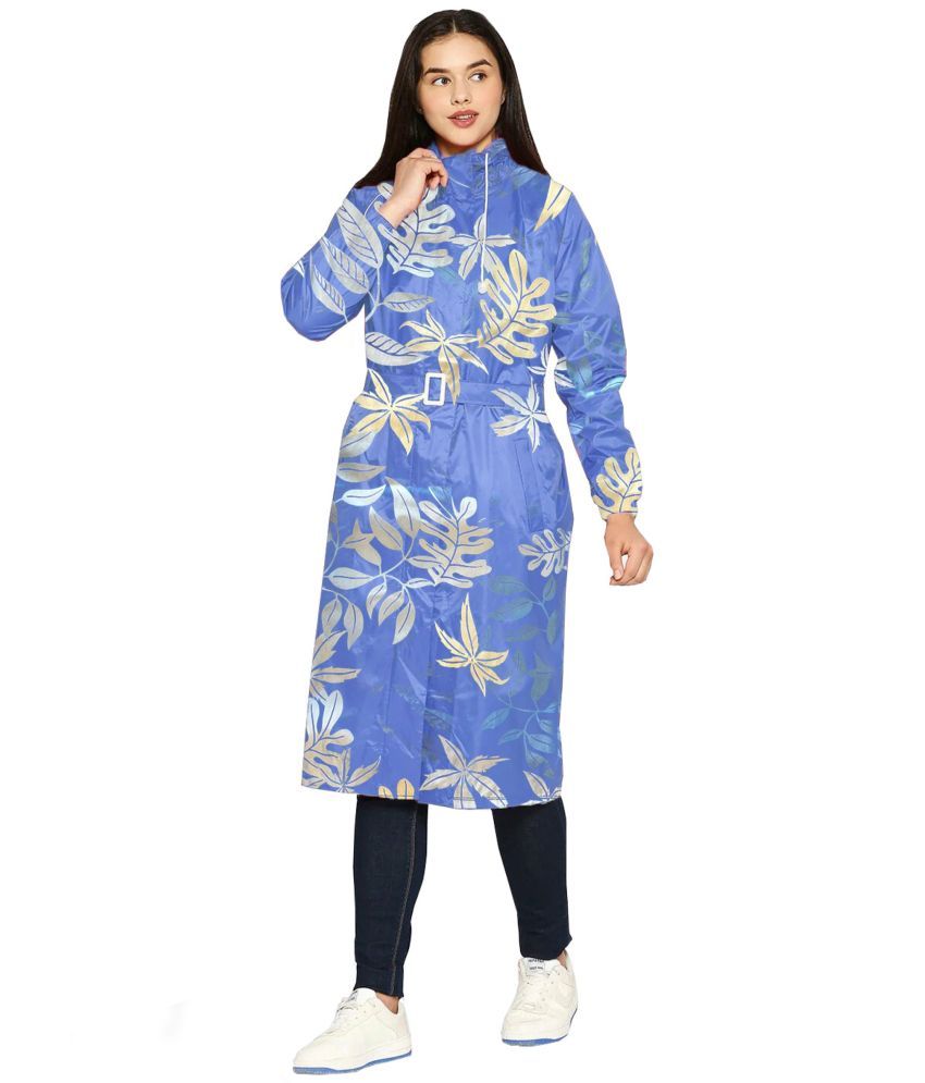     			Reoutlook Polyester Long Raincoat - Blue