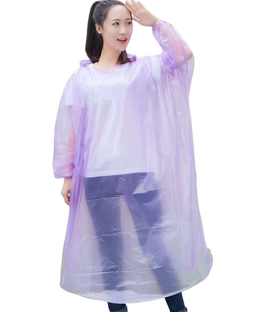     			Reoutlook Polyester Long Raincoat - Purple