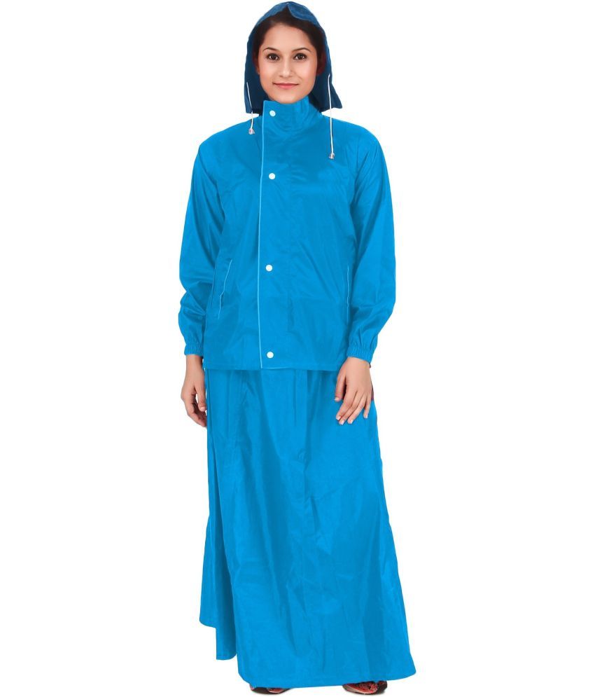     			Reoutlook Polyester Raincoat Set - Blue