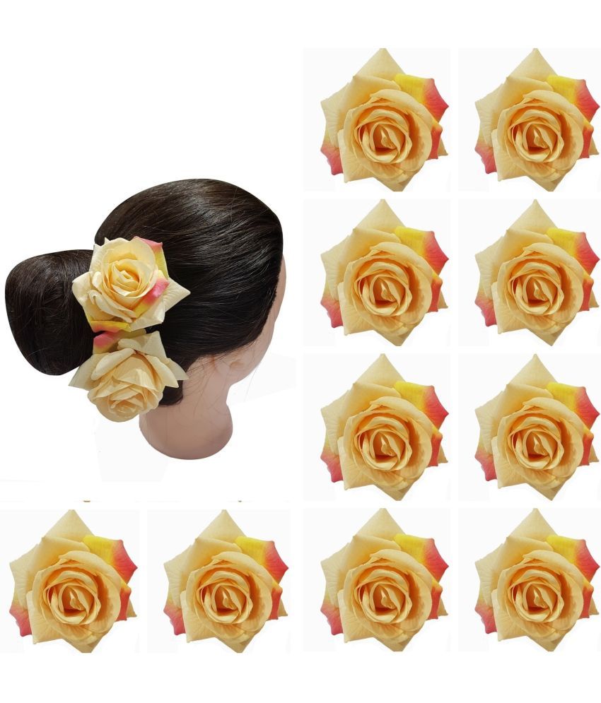     			Rhosyn Beige Women's Hair Clip ( Pack of 10 )