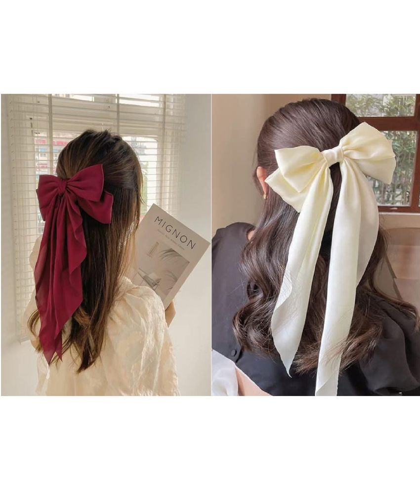     			Rhosyn Maroon Women's Hair Clip ( Pack of 2 )