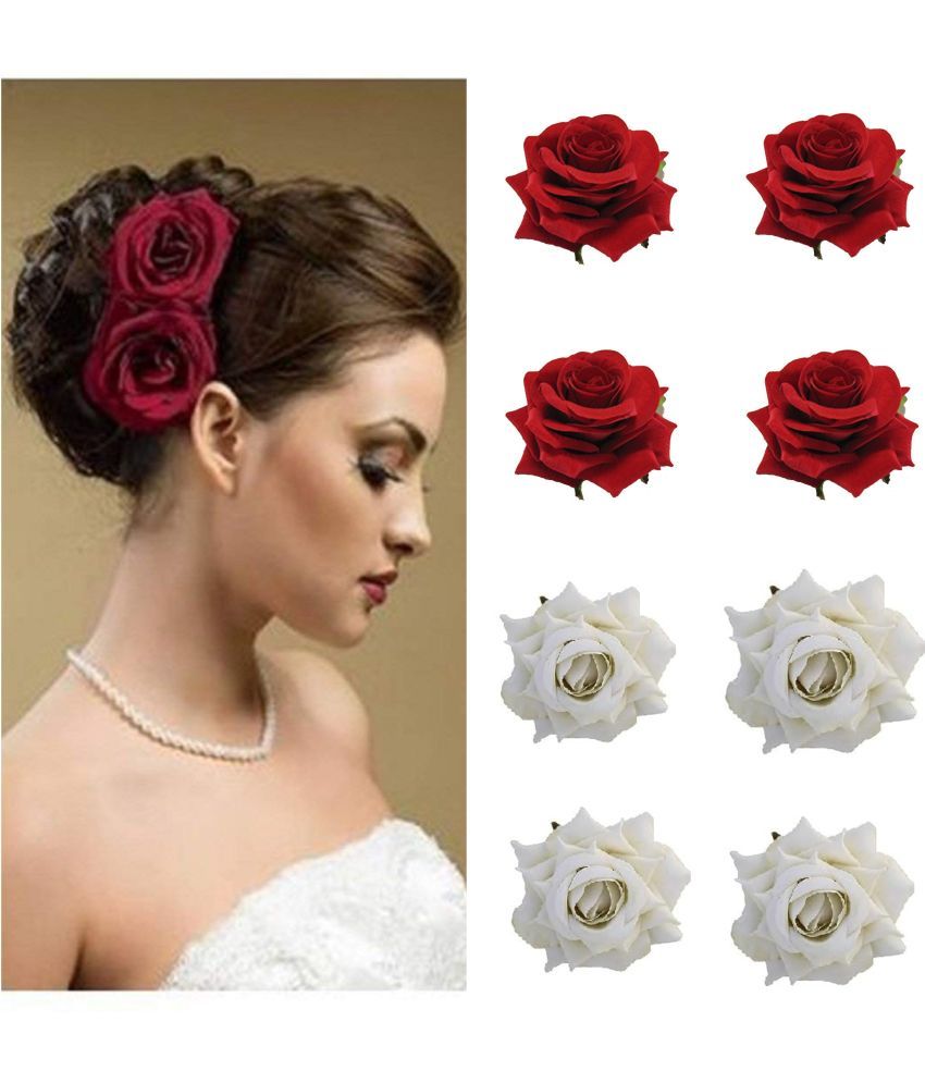     			Rhosyn Red Women's Hair Clip ( Pack of 8 )