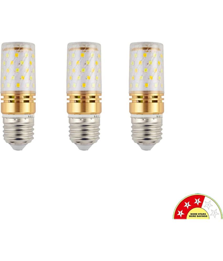     			SPARKWORLD 12W Warm White LED Bulb ( Pack of 3 )