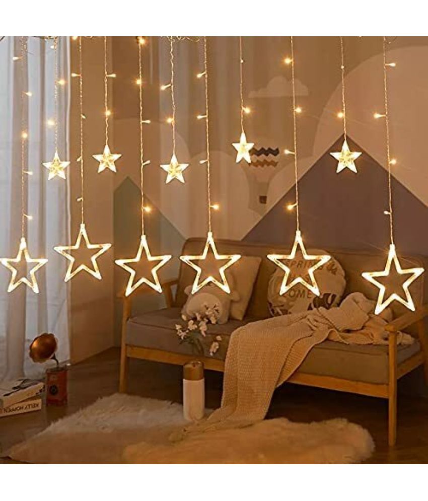     			Spark World White 1Mtr Curtain String Light ( Pack of 1 )