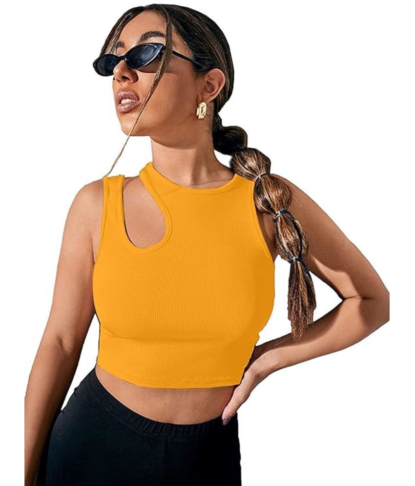     			Westchic Yellow Hosiery Women's Crop Top ( Pack of 1 )