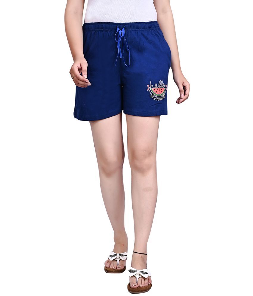     			CUSHEE Cotton Hot Pants - Blue Single