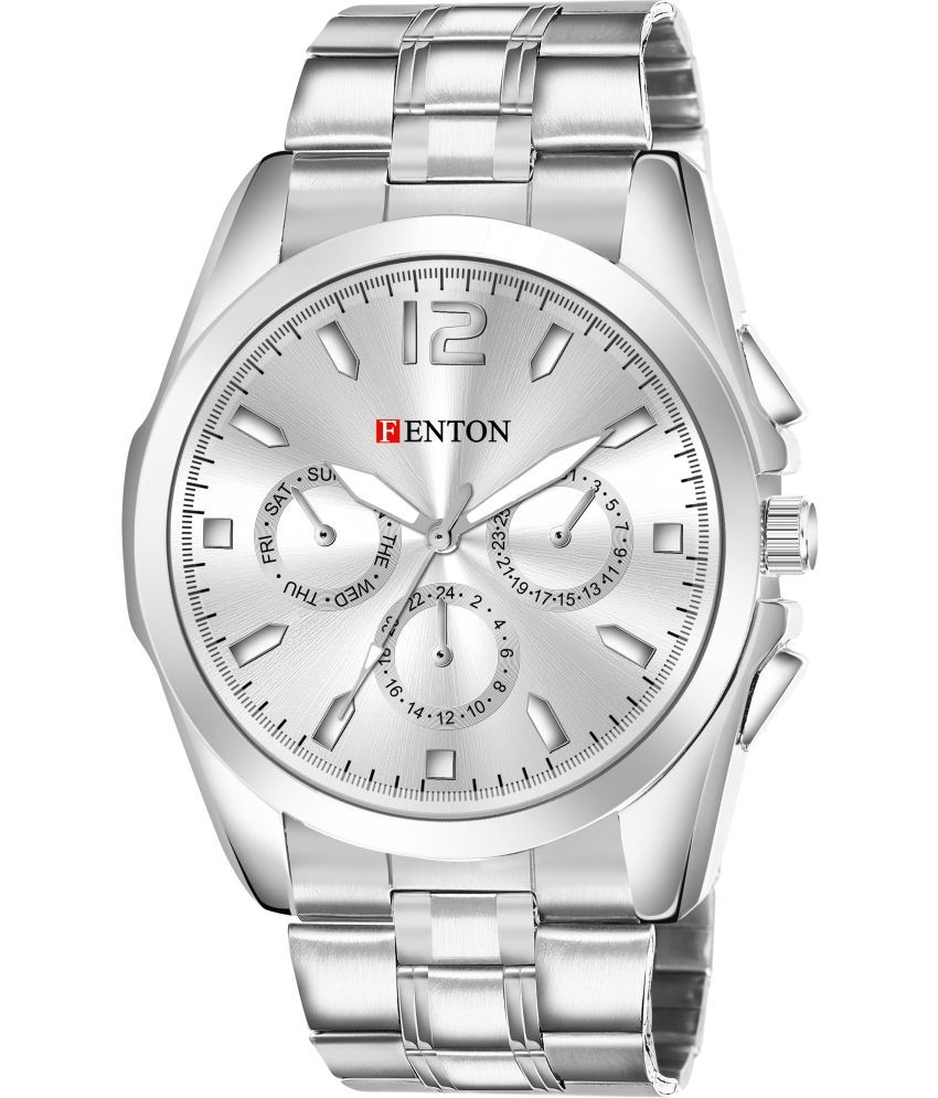     			Fenton Silver Stainless Steel Analog Men's Watch