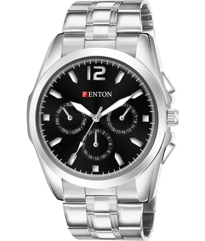     			Fenton Silver Stainless Steel Analog Men's Watch