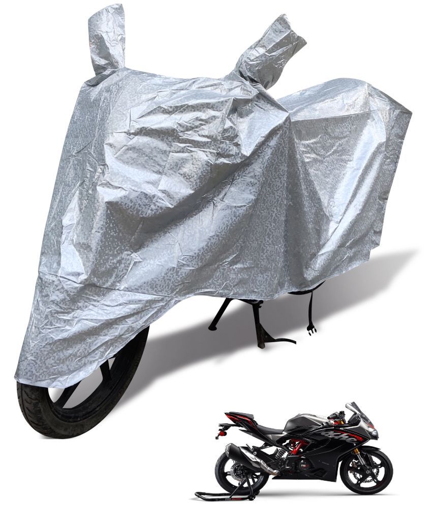     			Mockhe Bike Body Cover for TVS Apache RTR ( Pack of 1 ) , Silver