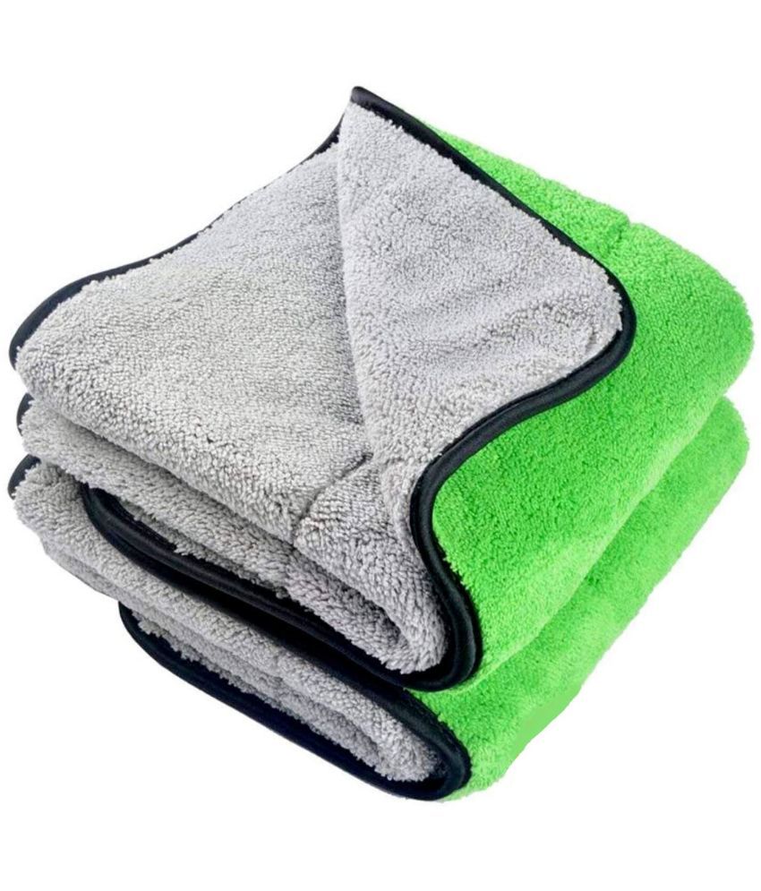     			Mockhe Green 800 GSM Drying Towel For Automobile ( Pack of 2 )