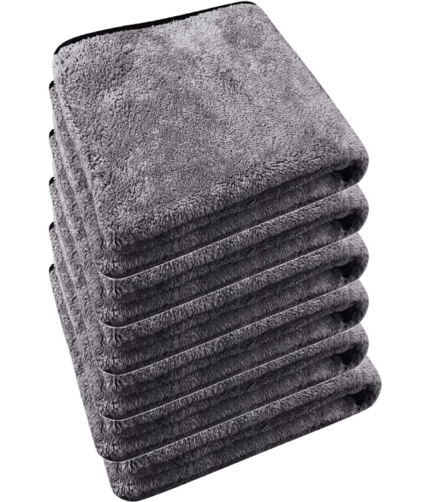     			Mockhe Grey 800 GSM Microfiber Cloth For Automobile ( Pack of 6 )