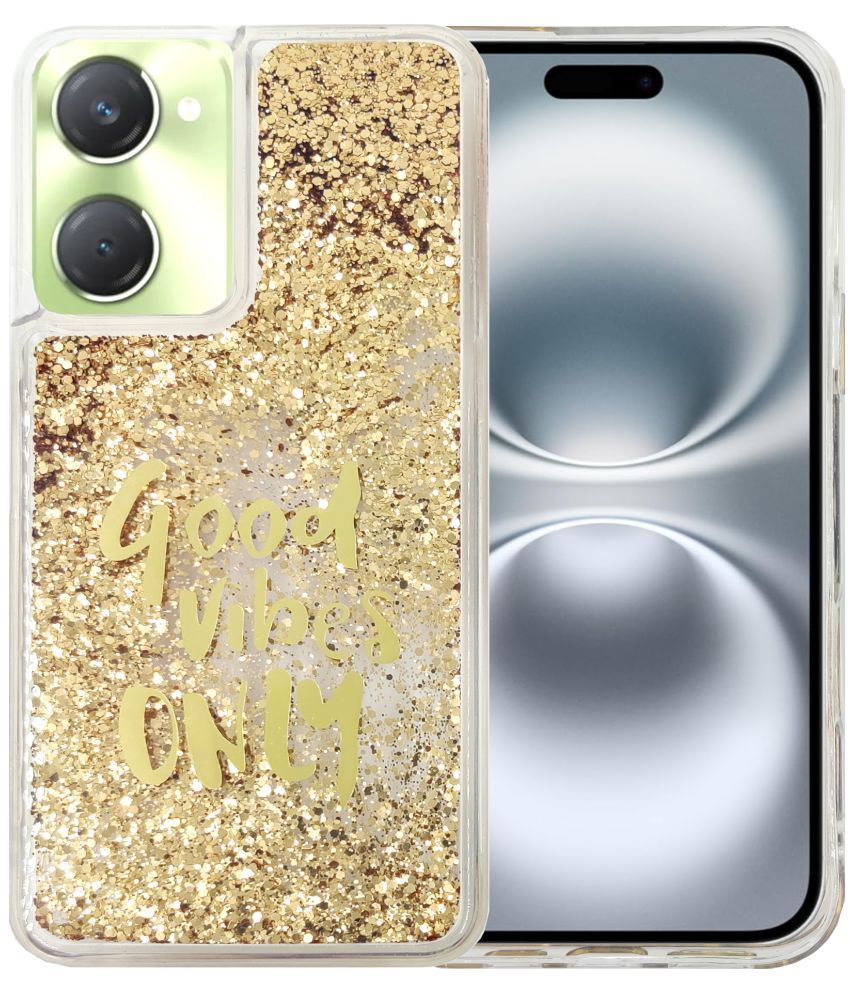     			Shining Stars Gold Printed Back Cover Silicon Compatible For Vivo Y18e ( Pack of 1 )