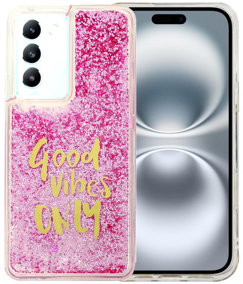     			Shining Stars Pink Printed Back Cover Silicon Compatible For Vivo Y200E 5G ( Pack of 1 )