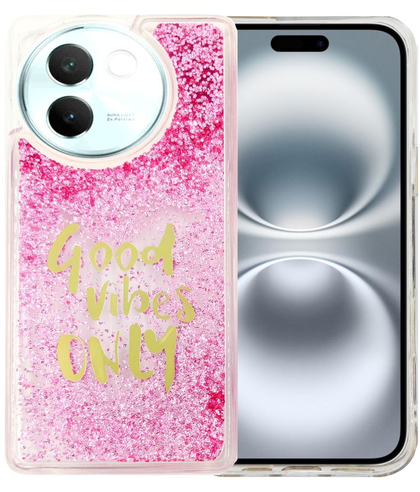     			Shining Stars Pink Printed Back Cover Silicon Compatible For Vivo V30E 5G ( Pack of 1 )