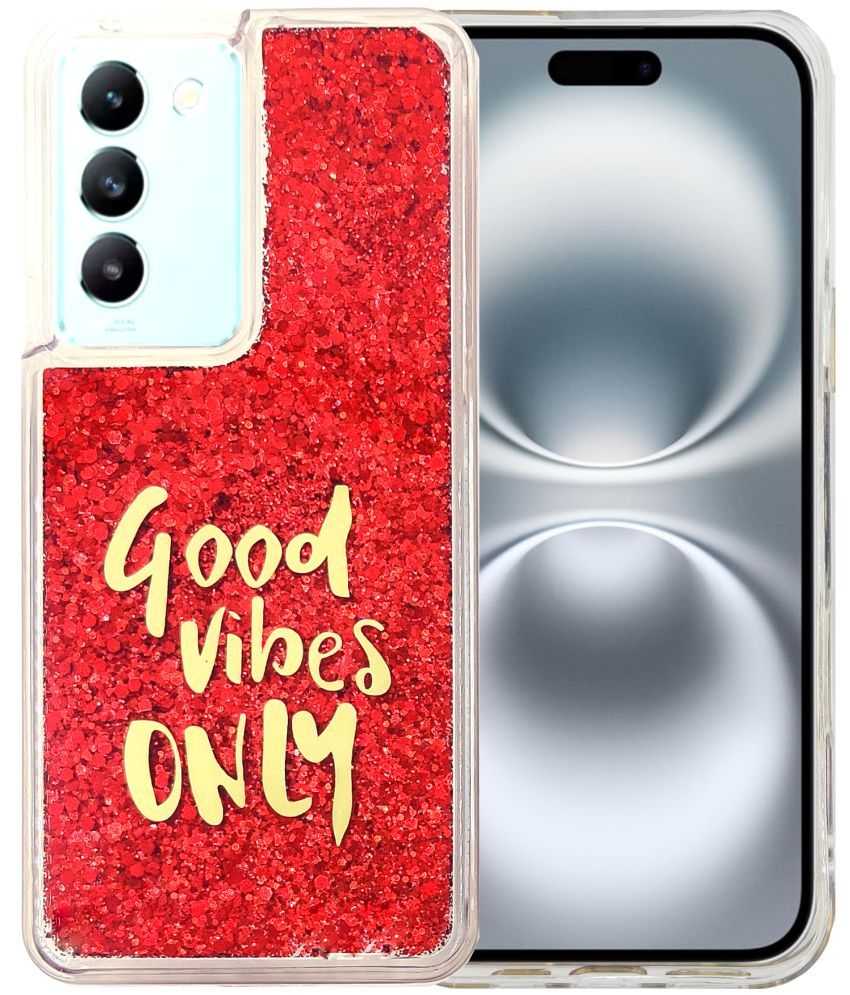     			Shining Stars Red Printed Back Cover Silicon Compatible For Vivo Y200E 5G ( Pack of 1 )