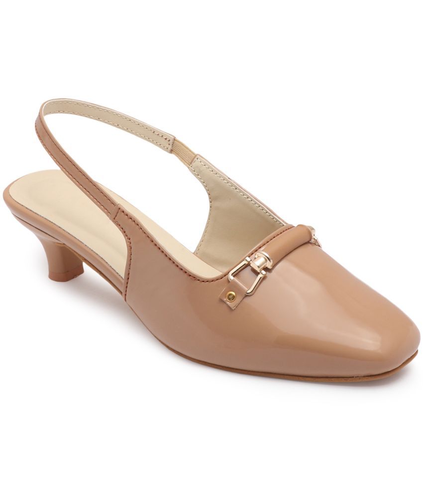     			Sneakersvilla Tan Women's Mules Heels