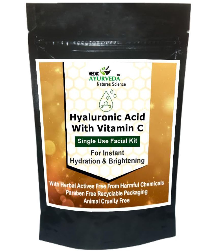     			VEDICAYURVEDA Hyaluronic Acid With Vitamin C 1 Time Use Facial Kit For All Skin Type Floral 38.5 ( Pack of 1 )