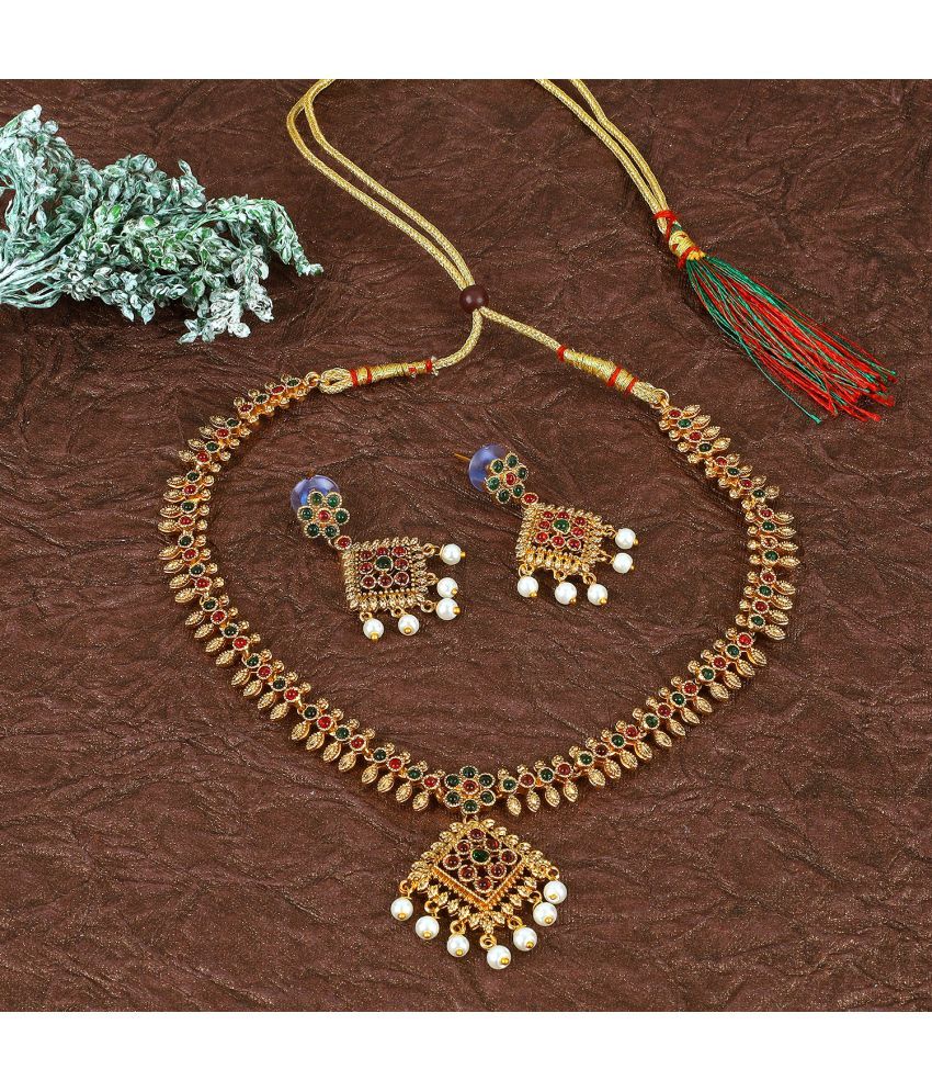     			raajis Multi Color Alloy Necklace Set ( Pack of 1 )