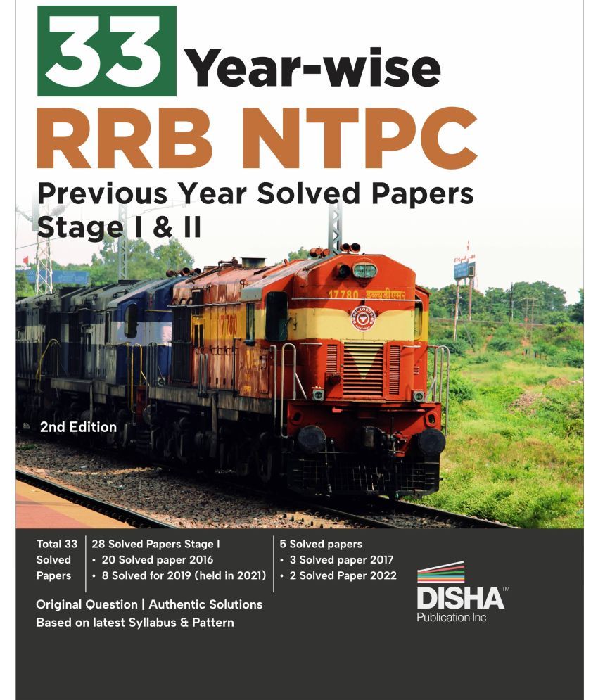     			33 Year-wise RRB NTPC Previous Year Solved Papers Stage I & II 2nd English Edition | Original Papers and Authentic Solutions