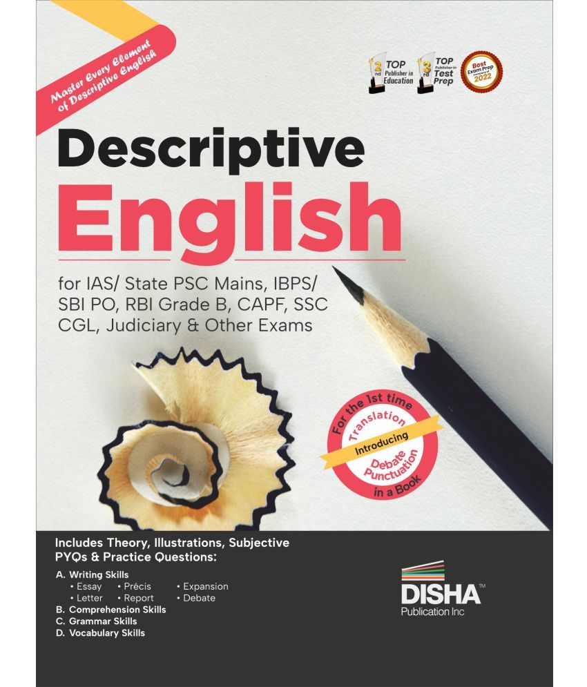     			Descriptive English for IAS/ State PSC Mains, IBPS/ SBI PO, RBI Grade B, CAPF, SSC CGL, Judiciary & other Exams | Previous Year (PYQs) Questions | Com