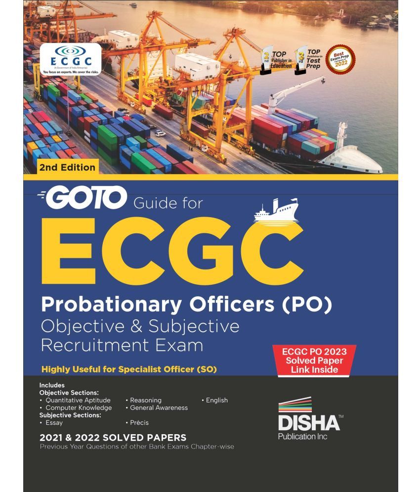     			GoTo Guide for ECGC Probationary Officers (PO) Objective & Descriptive Recruitment Exams 2nd Edition | Also useful for Specialist Officer | Previous Year Solved Papers