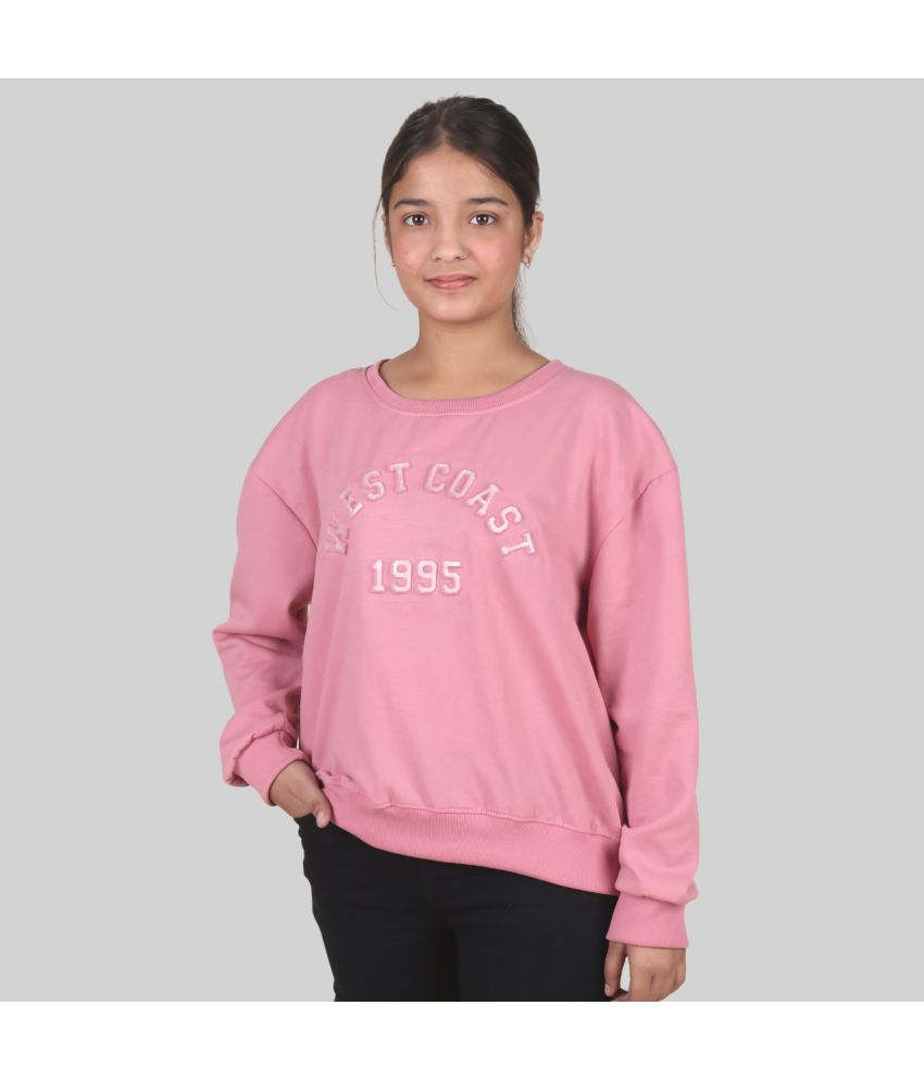     			Kidzee Kingdom Pack of 1 Girls Cotton Sweatshirt ( Light Pink )