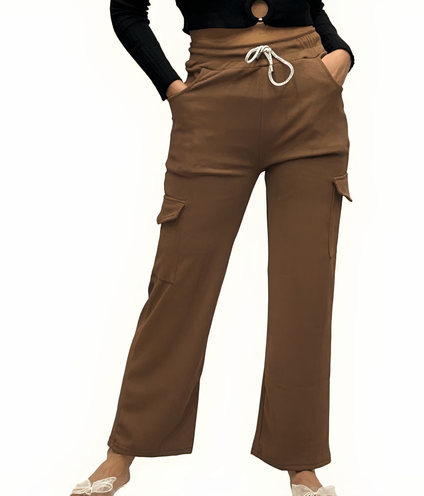     			MULTIWA Pack of 1 Cotton Regular Women's Cargo Pants ( Brown )