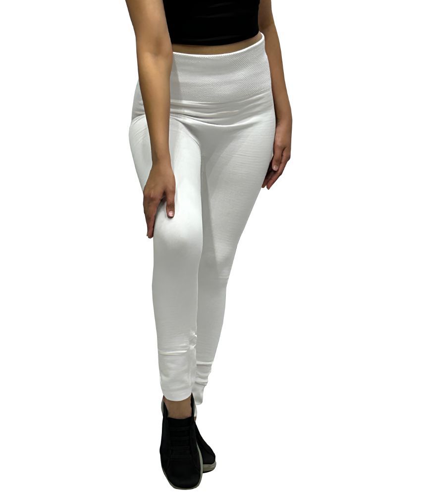     			MULTIWA Pack of 1 Lycra Regular Women's Casual Pants ( White )