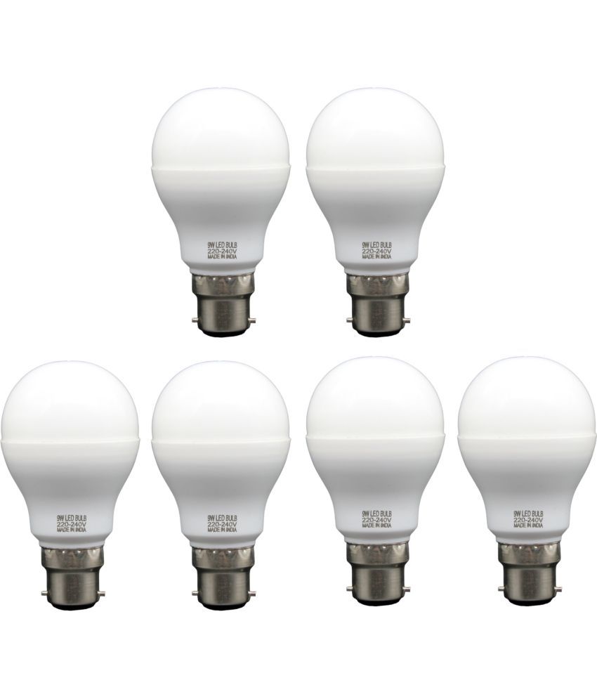     			SPARKWORLD 9W Cool Day Light LED Bulb ( Pack of 6 )