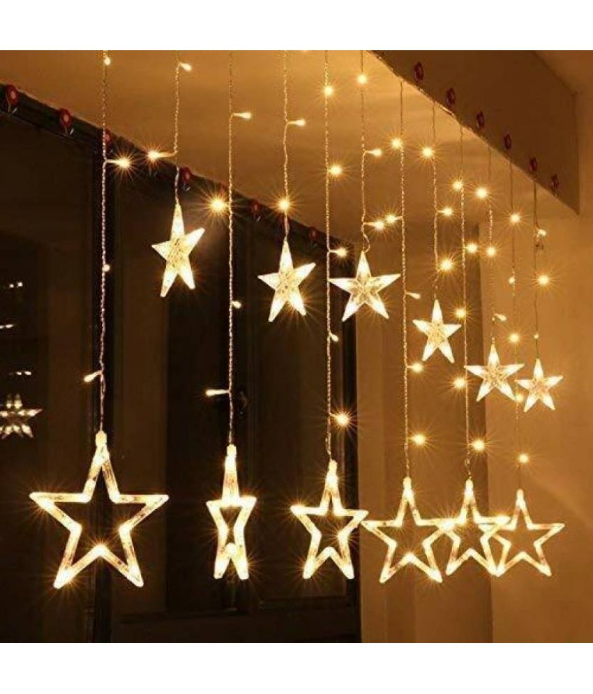     			Spark World Yellow 4M Curtain String Light ( Pack of 1 )